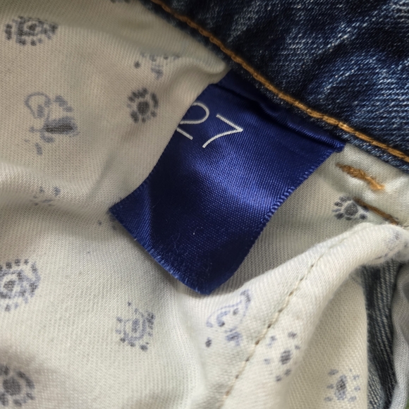 Pilcro Jeans Women's 27 Medium Wash Distressed Denim Slim Straight Leg Jeans - Picture 8 of 9